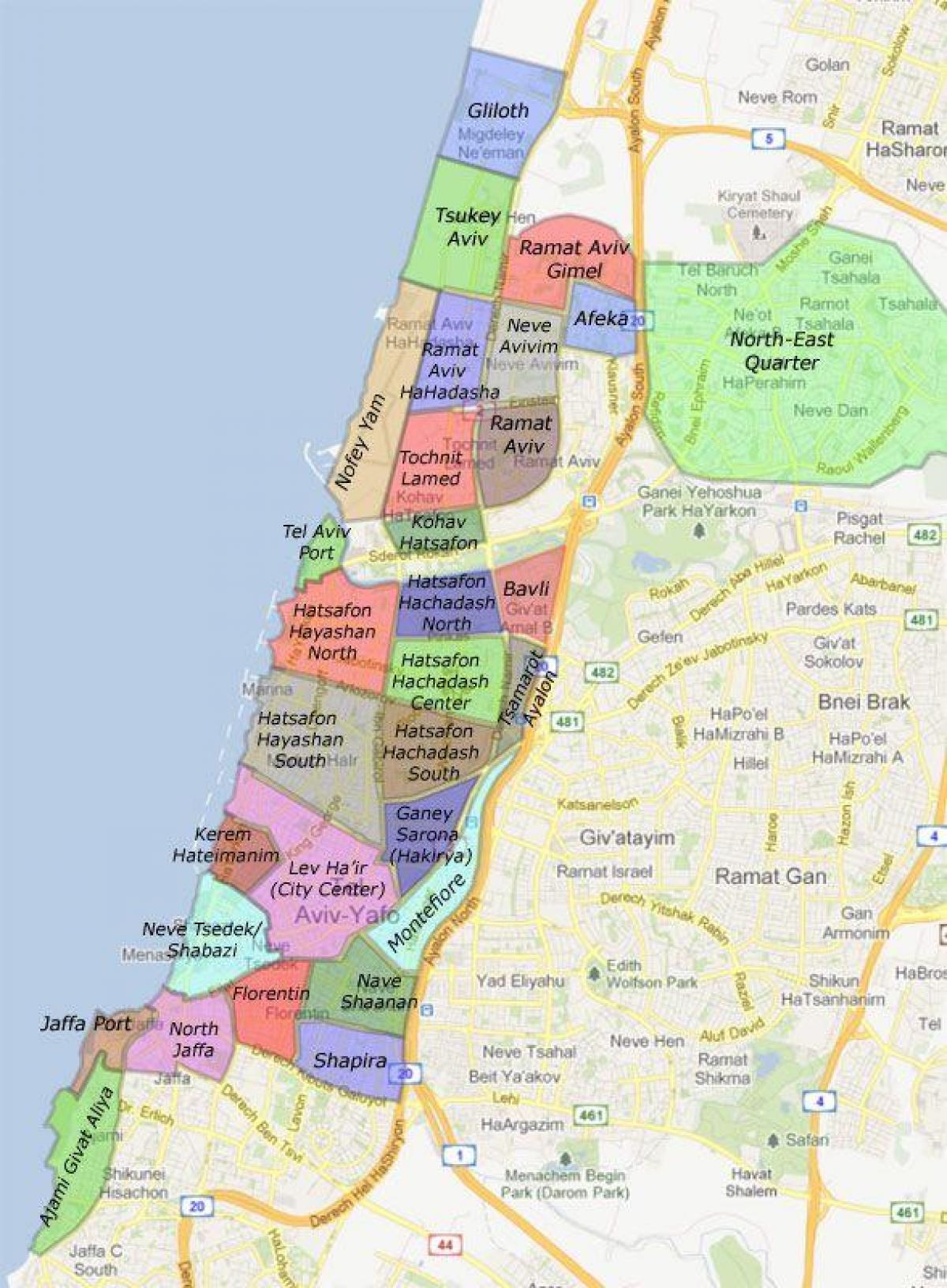 Tel Aviv katye kat jeyografik
