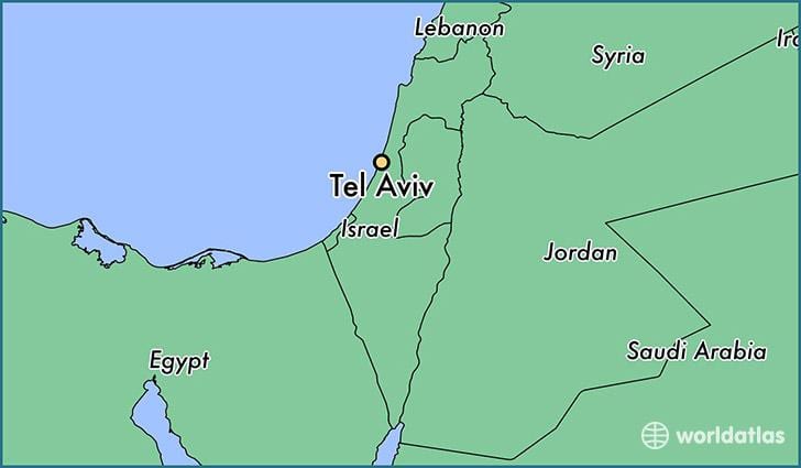 Tel Aviv sou kat jeyografik