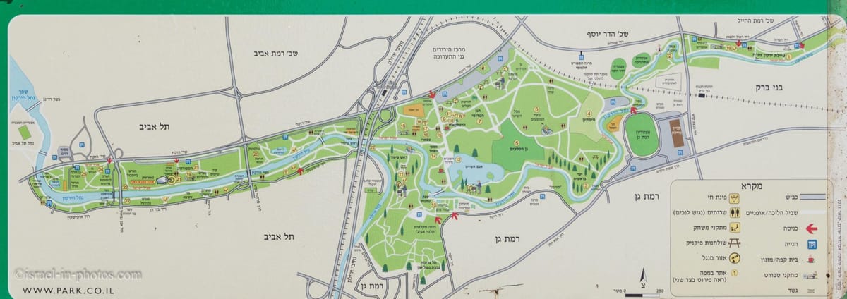 kat jeyografik nan yarkon gwo larivyè lefrat