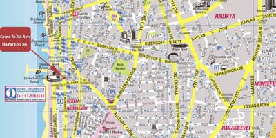 Kat jeyografik nan Tel Aviv ak zòn ki antoure