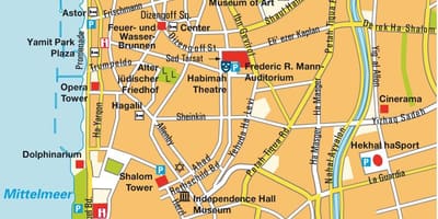 Kat jeyografik nan zòn nan Tel Aviv